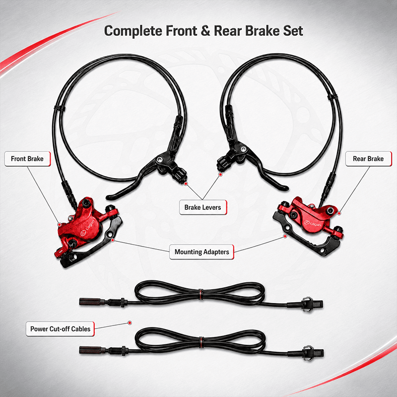 Logan brake lever with power-off sensor close-up