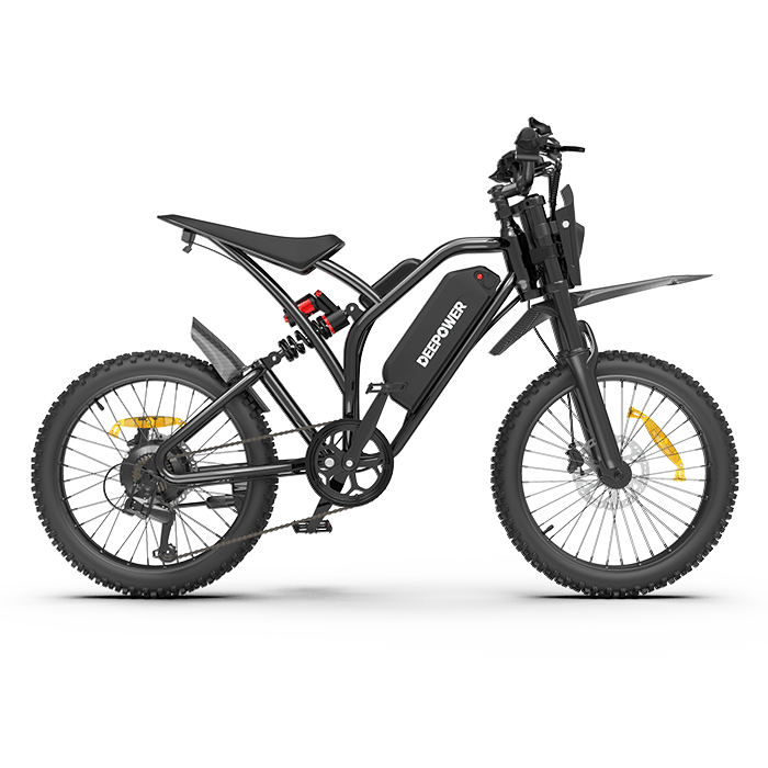 Deepower S21 all-terrain fat tire off-road electric bike side view