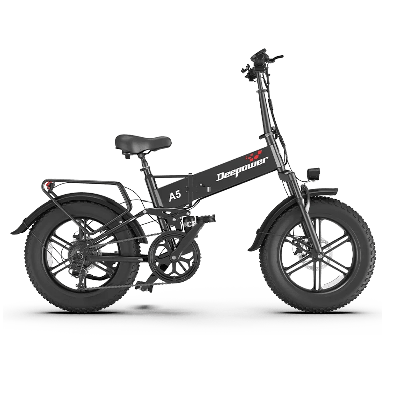 Deepower A5 foldable fat tire electric bike with rear rack