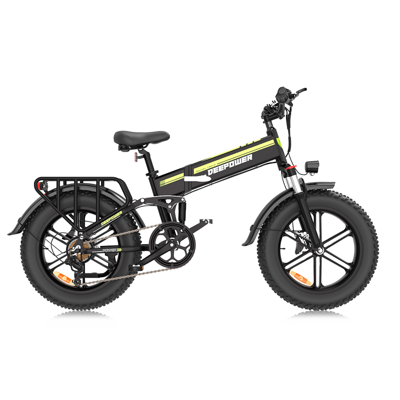 Deepower H20Pro folding fat tire all terrain electric bike with rear rack