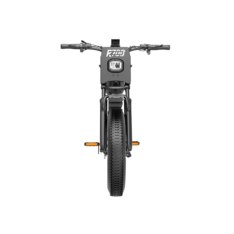 Deepower R700 off-road ebike front view with handlebar layout