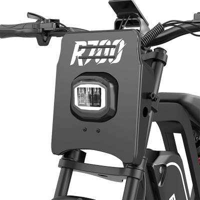 Deepower R700 ebike dashboard and handlebar close-up detail