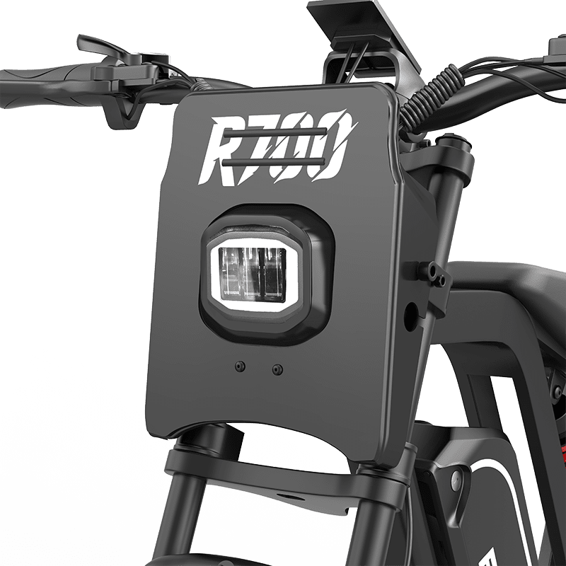 Deepower R700 ebike dashboard and handlebar close-up detail