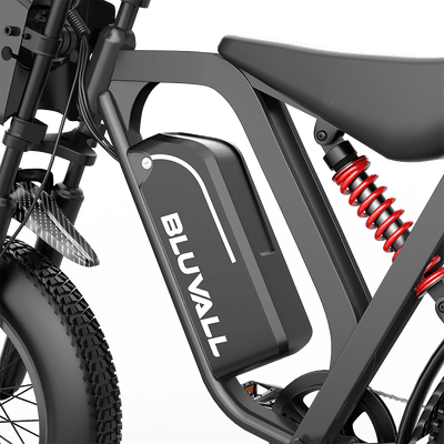 Deepower R700 electric bike frame and removable battery detail