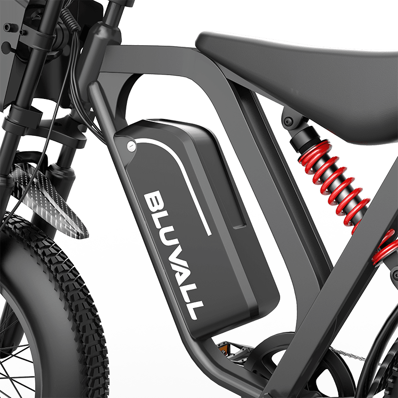 Deepower R700 electric bike frame and removable battery detail