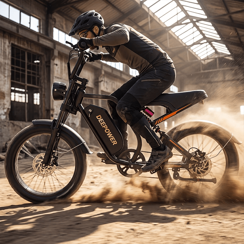 Deepower SU8 off-road electric bike real riding scene