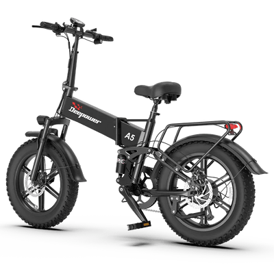 Deepower A5 folding fat tire adult electric bike rear view
