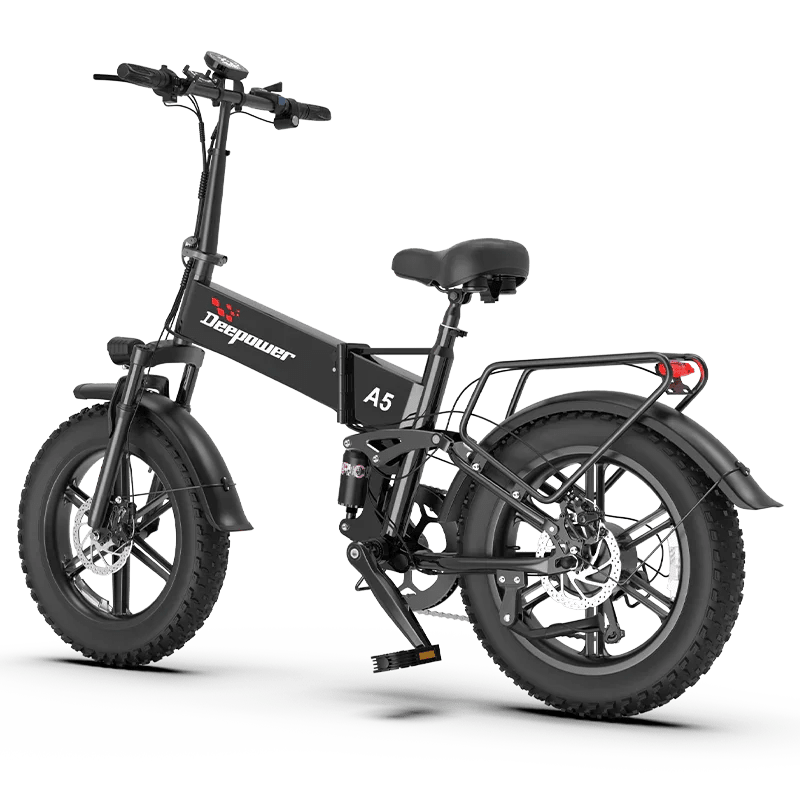 Deepower A5 folding fat tire adult electric bike rear view