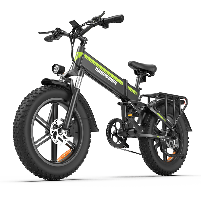 Deepower H20Pro foldable all terrain fat tire electric bike with rear rack