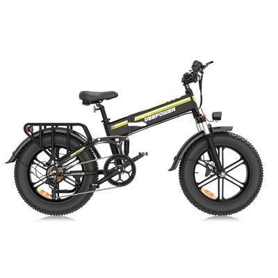 Deepower H20Pro folding fat tire all terrain electric bike with rear rack
